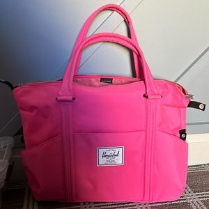 Herschel hot pink zip bag